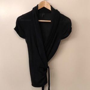 Topshop knit wrap top